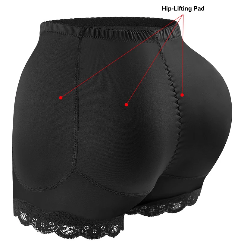 6XL Seamless Women Plus Size Lace Hip-lifting Bubble Butt Sponge Mat Butt-lifting Pants Hip Lift Pad Shapers Shapewear with Pads