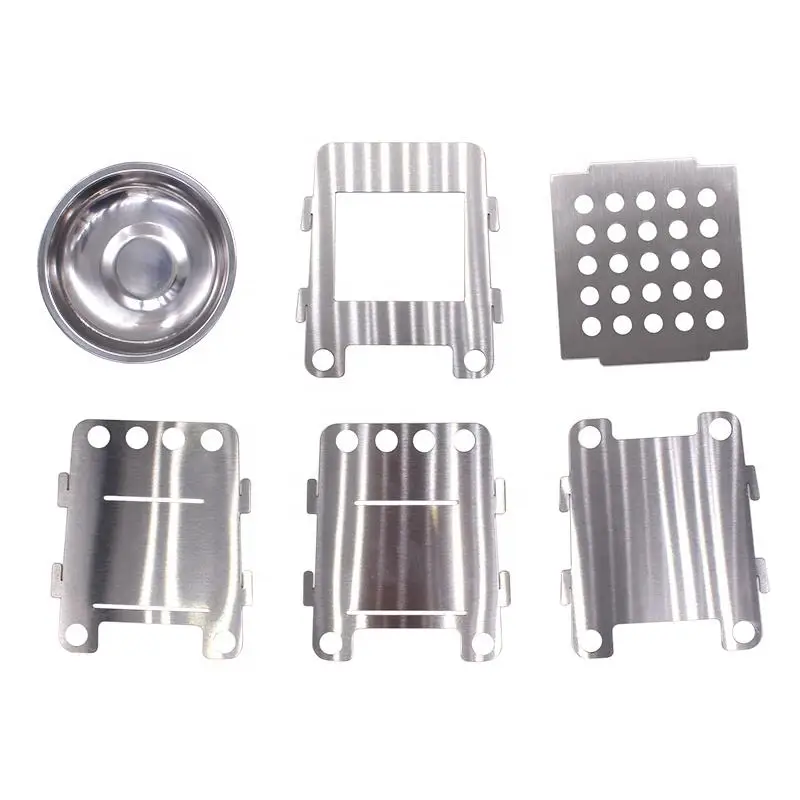 Outdoor Folding fire pit station barbecue wood Portable Outdoor Home Camping Adjustable Stainless Steel  Camping Solo Stove