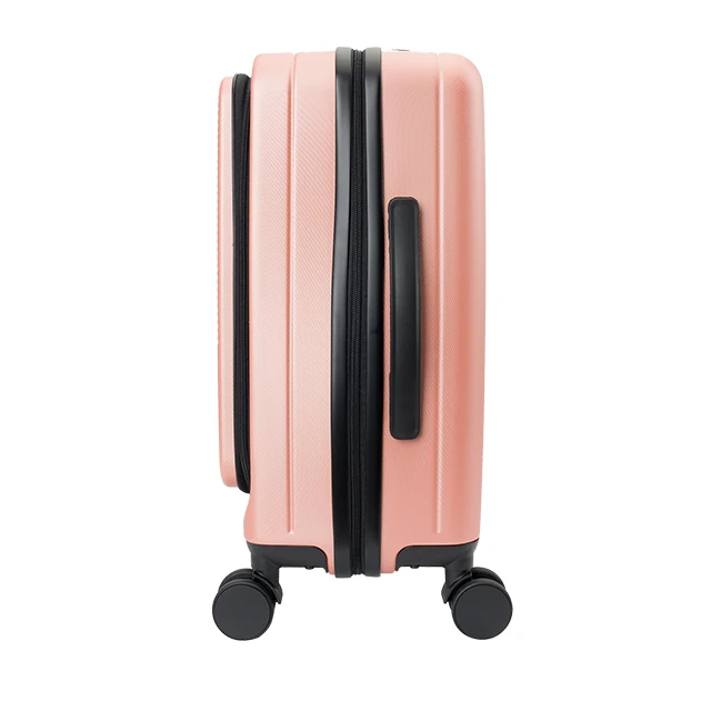 2024 Hot Selling TSA Lock Aluminum Frame Suitcases Luggage with USB Charging Port Cup and Phone Holder for Travel