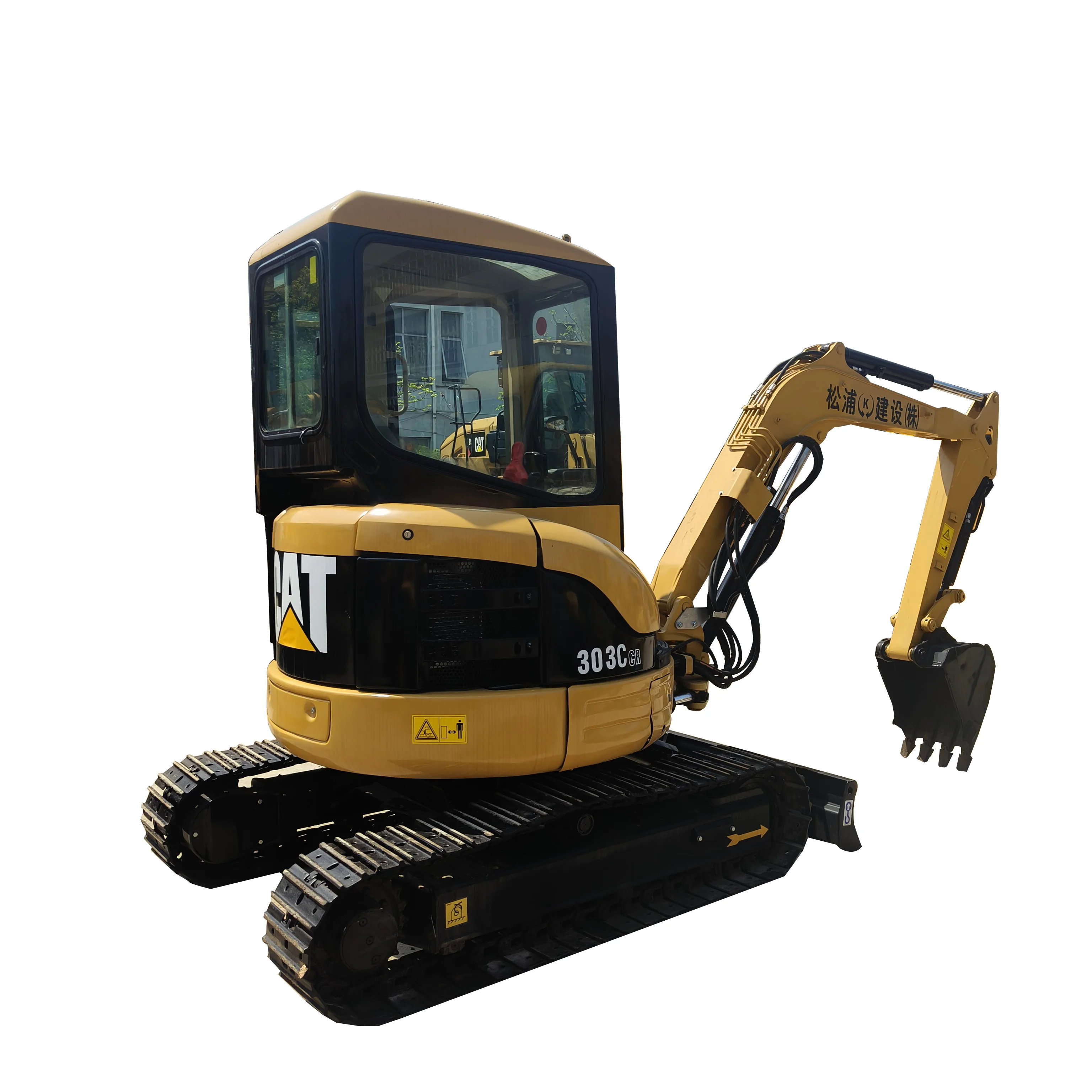 Б/у Caterpillar CAT303CR мини-экскаватор подержанный 3-тонный гусеничный станок с коробкой передач двигателя Kubota; Мини-экскаватор хорошее состояние