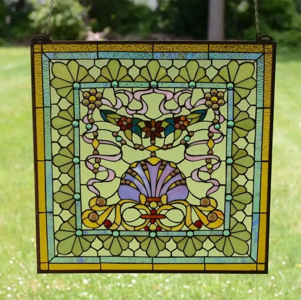 Home Church Stained Decorative Customized Glass Tiffany Safety Exquisite Beautiful Glass