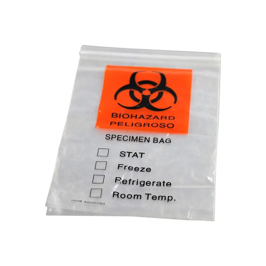 27-150  Micron Yellow Red Black HDPE Plastic Autoclavable Biohazard Collection Bags
