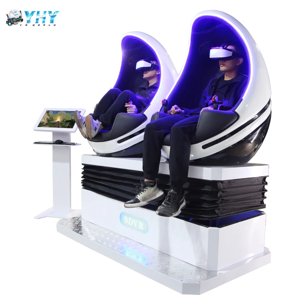 Popular  2 Seats Virtual Reality Cinema Equipment 9D Egg Chair Simulator 9D Egg Vr Cinema For Sale