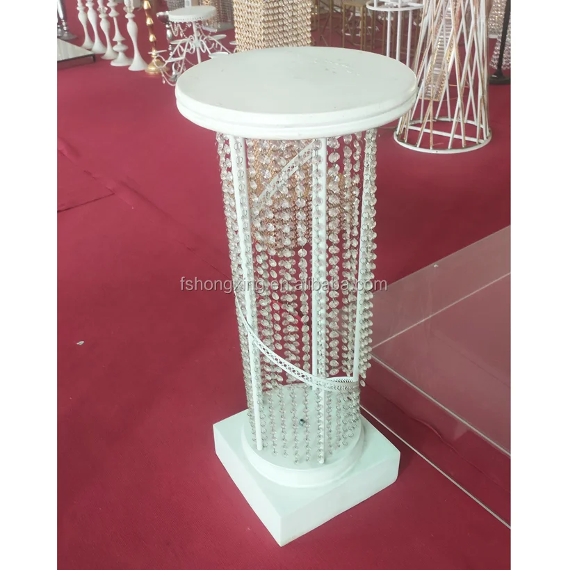 led light white indian wedding pillars for wedding walkway decoration