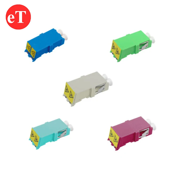 LC OM3 Flangeless Duplex Shuttered Auto Shutter Optical DX Adaptor Connector Fiber Optic Adapter