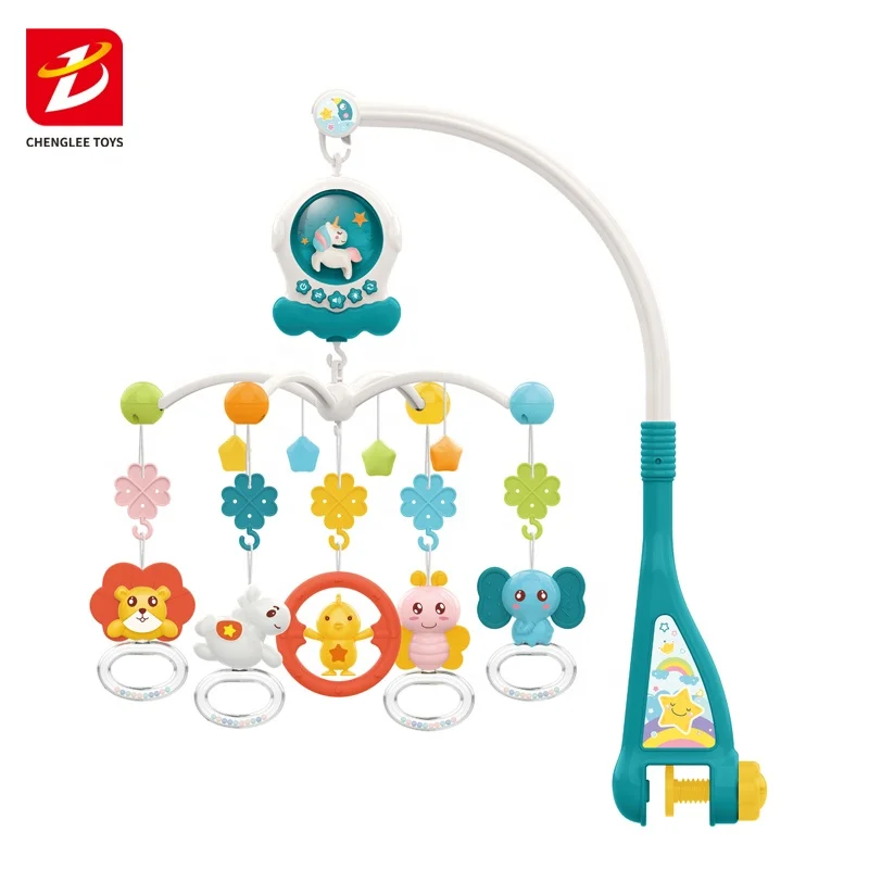 Детский подвесной мобиль с дистанционным управлением, музыкальный комплект для детской кроватки