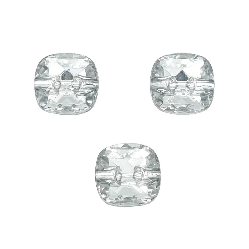 Custom Button Diamond Dress Square Acrylic Crystal Rhinestone Glass Sewing Buttons