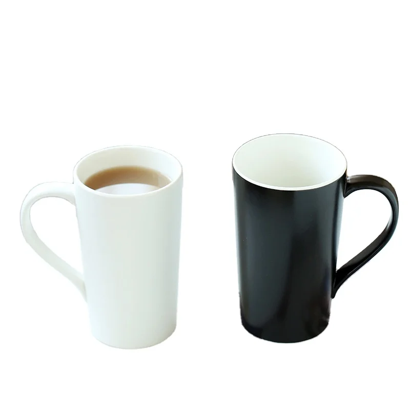 
Red White Black Large capacity Mug Coffee ceramic household beverage cup 