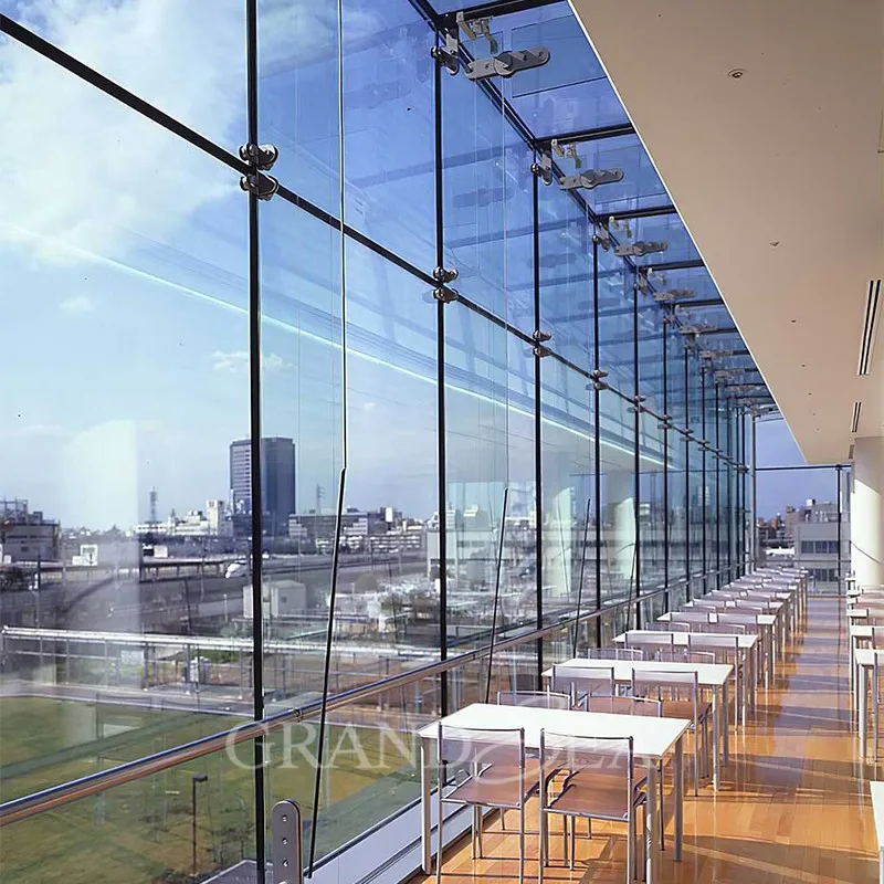 Structural Glass Curtain Walls Unitized Curtain Wall Cladding System Profile Price Steel Frame Aluminum Huge Curtain Walls