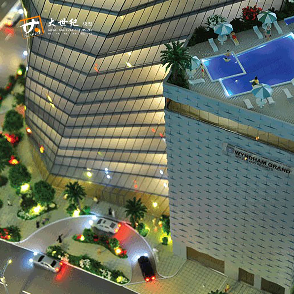 3D Architectural model making 3d models of buildings with pool