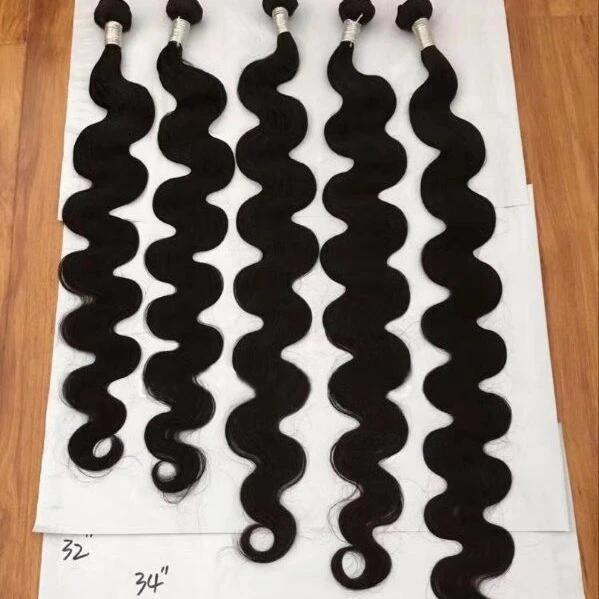 
30 32 34 36 Inch Raw Indian Straight Hair Weave , Peruvian 100% Human Hair Extensions, Bundles Xuchang Long Natural Hair 