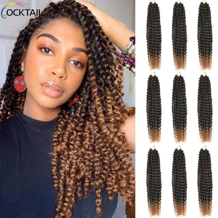 Japanese Kaneka fiber soft crochet braid hair pre passion twist, short one strand single kinky hair twist in the box