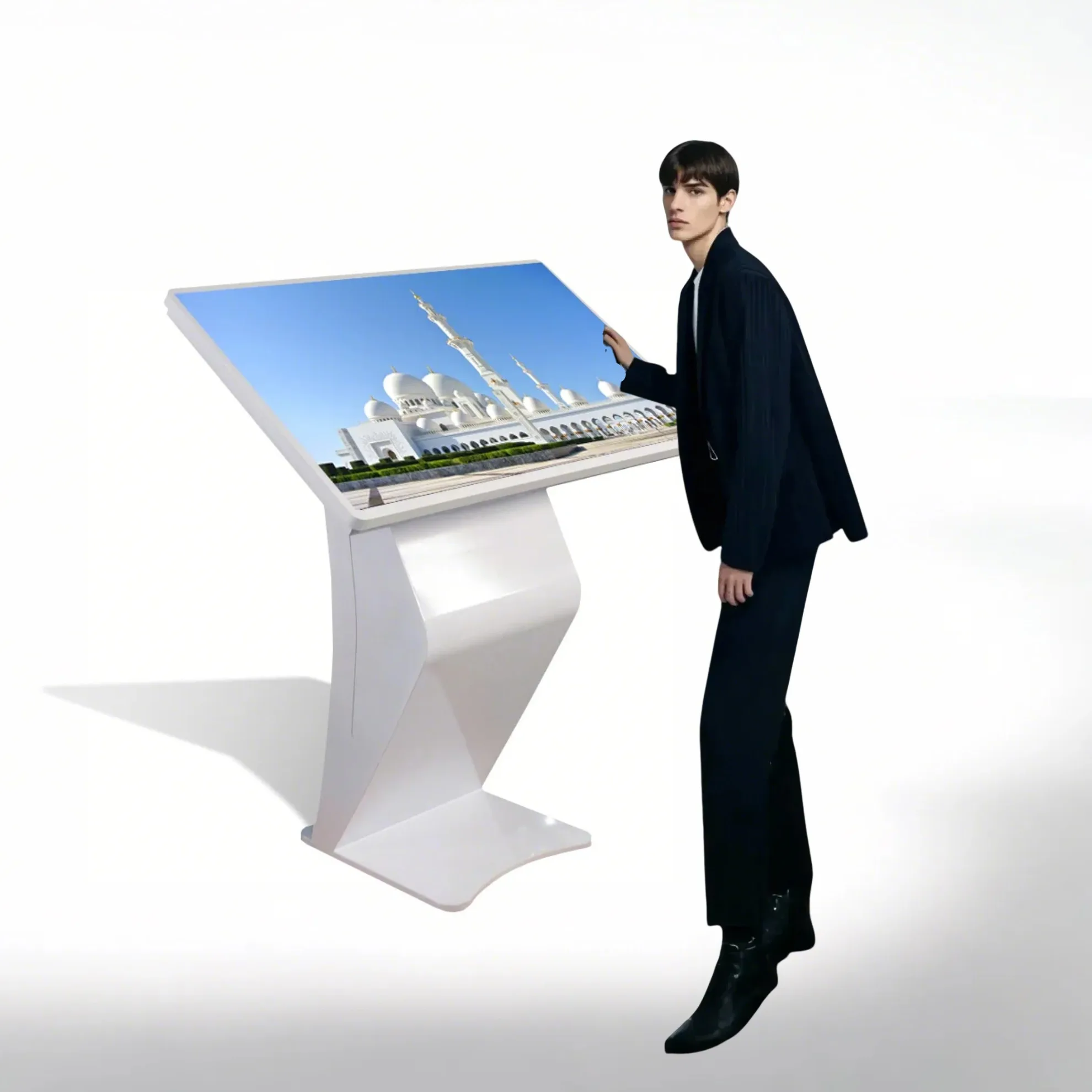 32 43 55 Inch Touch Screen Kiosk 4K Floor Standing LCD Android/win System Interactive Kiosk for Shopping Mall