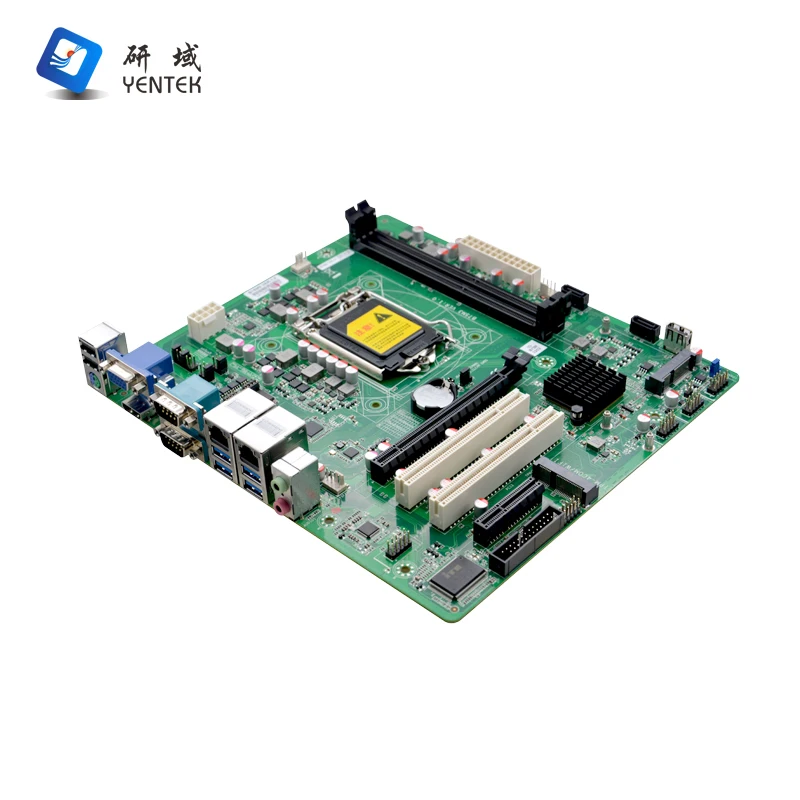 YENTEK intel B75 chipset LGA1155 i3 i5 i7 proessor DDR3 HD VGA ATX motherboard 2*LAN 11*USB industrial micro ATX Motherboard