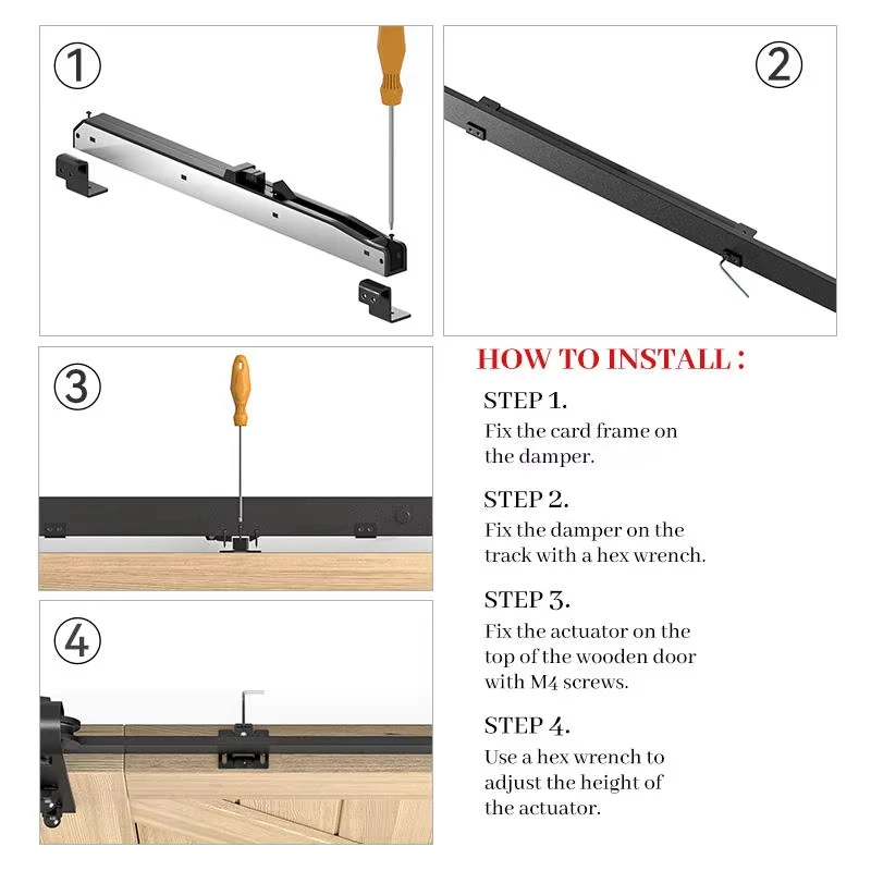 Wholesale OEM/ODM  Barn Door Hardware Kits Barn Door Soft Closer Mechanism Spring Buffer Damper
