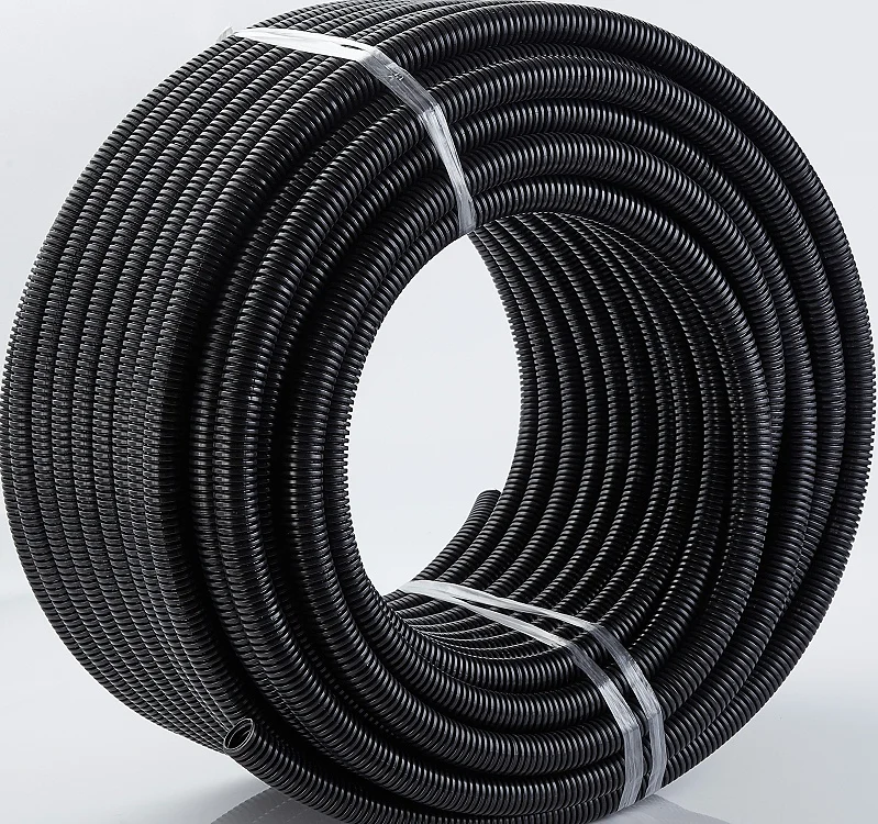 Black PVC Pipe Out Door Resistant Roll Pipe Flexible Corrugated Conduit Pipe Hose