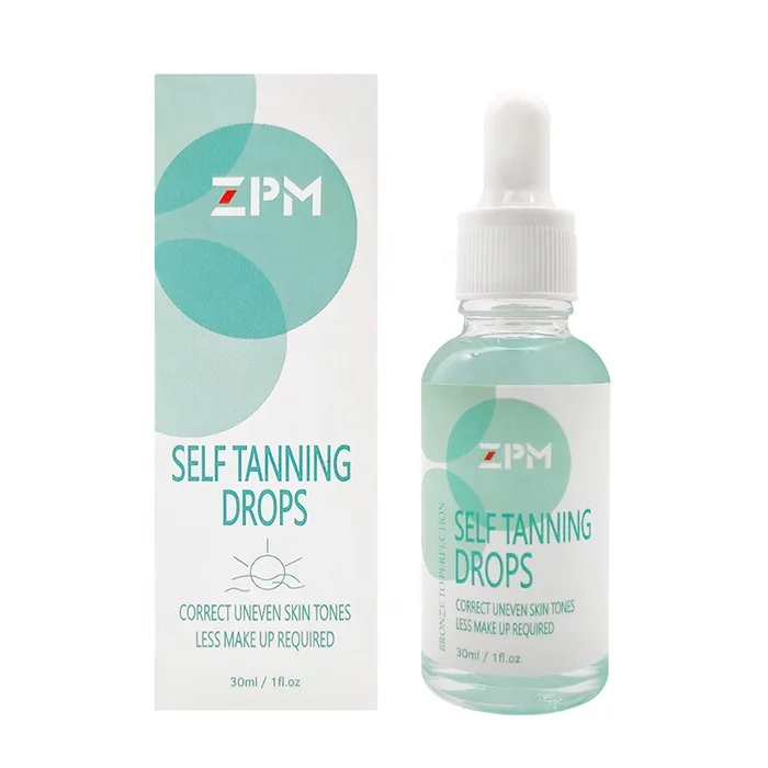 ZPM OEM/ODM Private Label Hot Sale Self Tanner Spray Self Tanning Drops Anti Aging Sunless Tanning Serum For Body Face