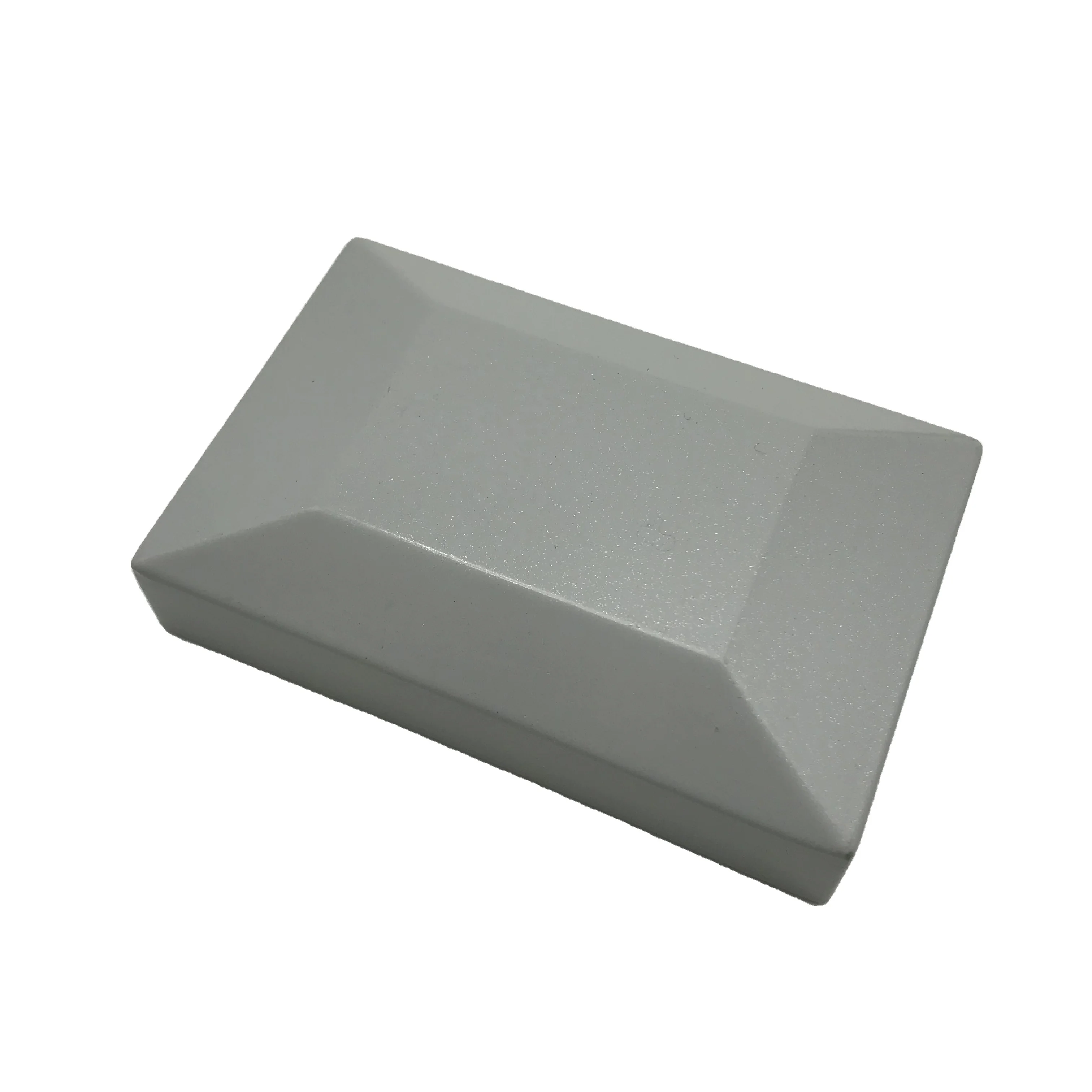 Celia light grey metal garden fence post top