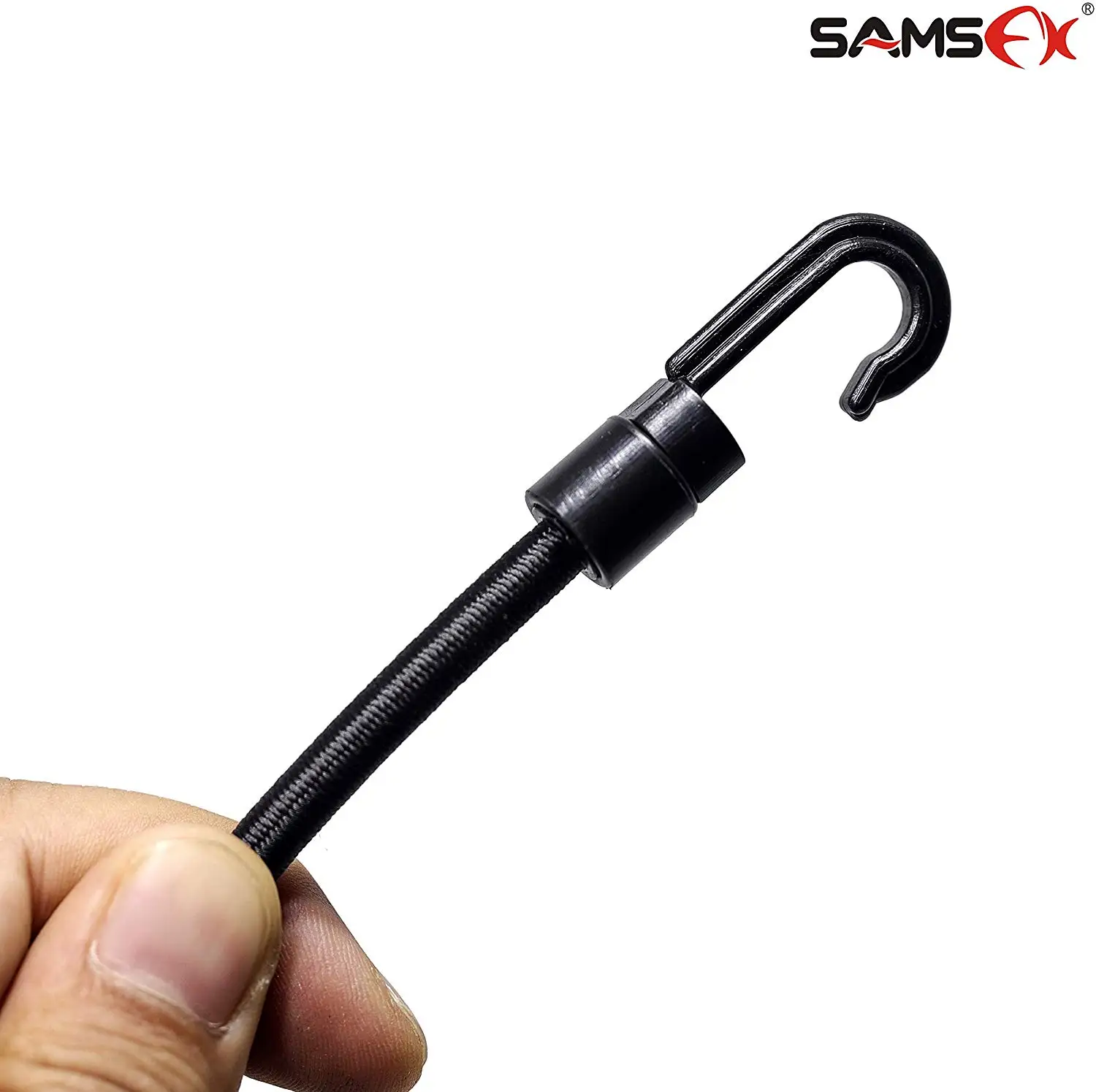 SAMSFX Bungee Cord Hook Shock Cord Hook Open Fit for 3/16 inch Rope Terminal Ends Tabbed S Open Hooks 10PCS