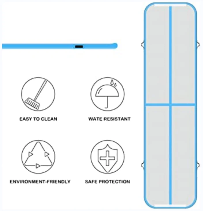 3m 4m 5m 6m Wholesale Inflatable Air track /Factory Price Inflatable Gymnastic Mats /Yoga Mats