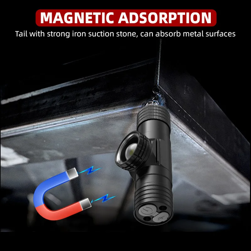 New Products Sensor LED Headlamp Adjustable Head Flashlight Hidden Interface Charging USB Flashlight Headlamps for Hiking