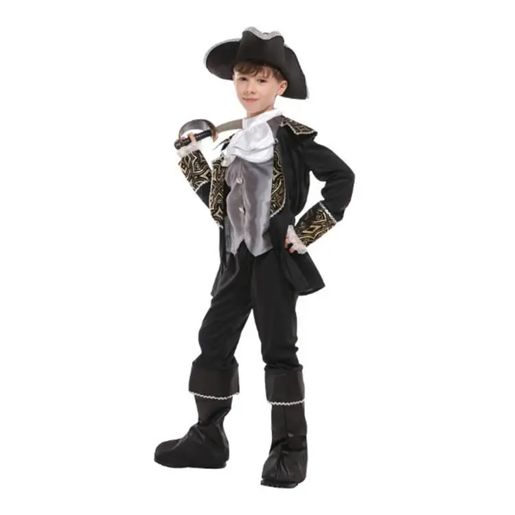 High quality carnival costume party pirate captain cosplay party halloween costumes for kids