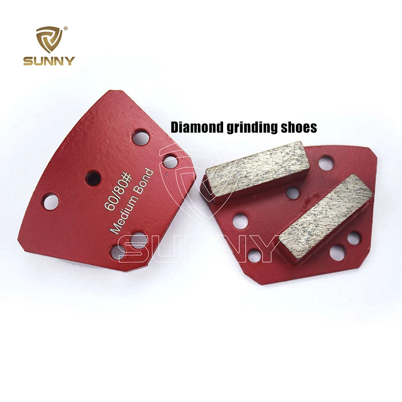 Professional Custom 30-200# Grit Abrasive Tools Diamond Grinding Shoes For Polishing Machine