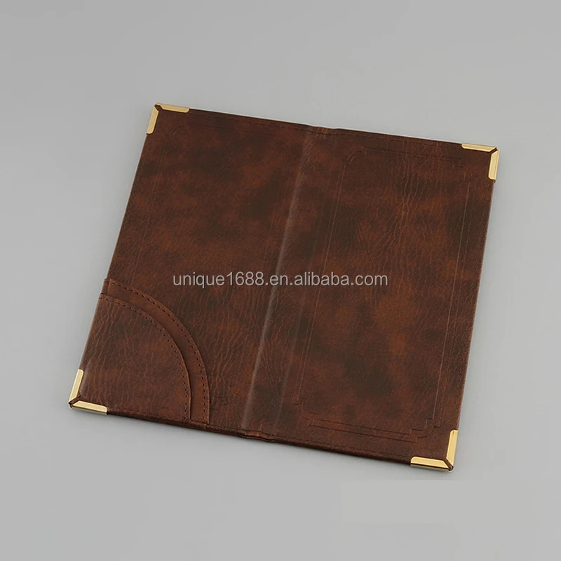Custom Hotel Leather Products Receipt Holder Leather Restaurant Check Holder
