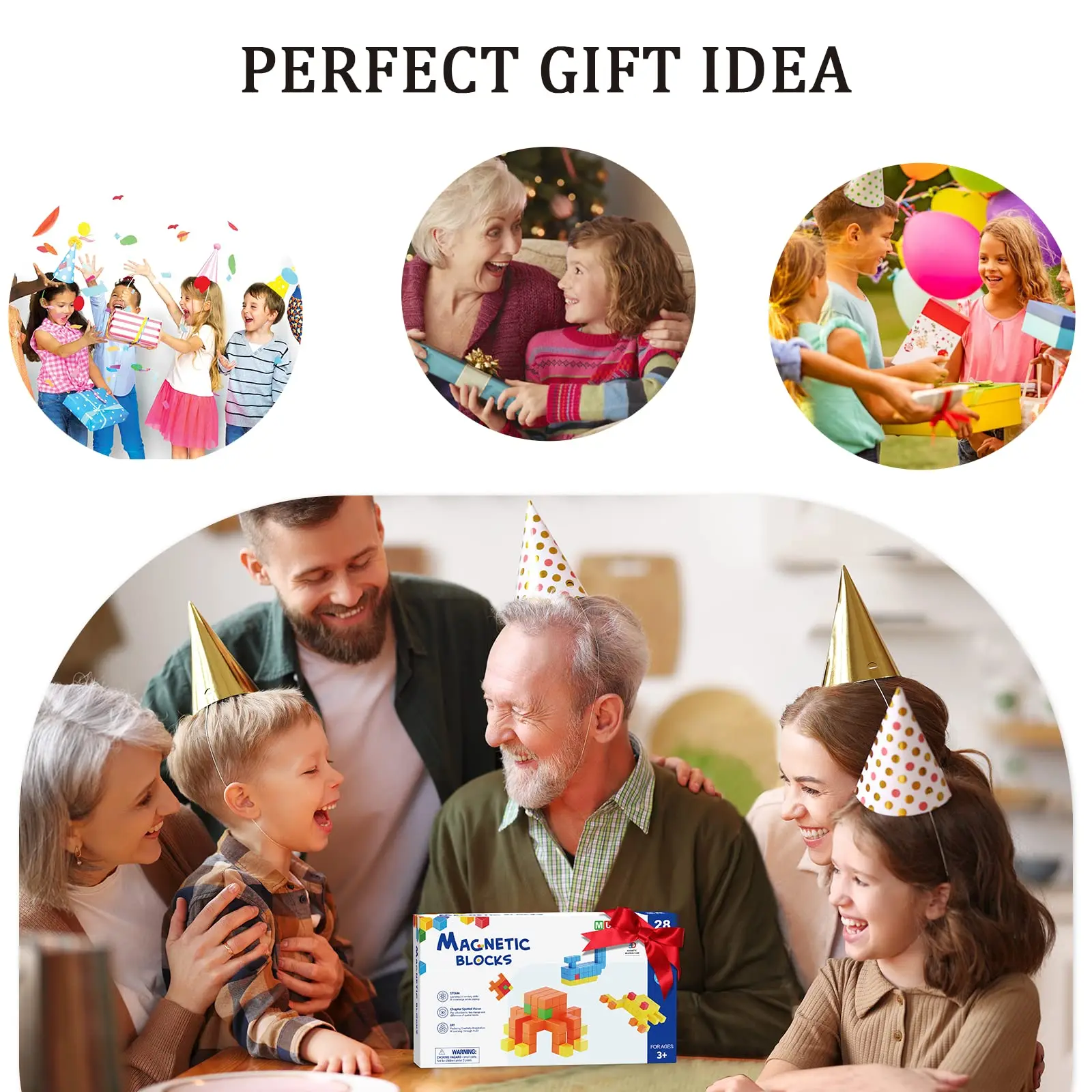 Magnetic Blocks Toddler Toys for 3 4 5 Year Old Boys Girls Stem Preschool Learning Sensory Toys and Gifts for Kids Magnet Toy