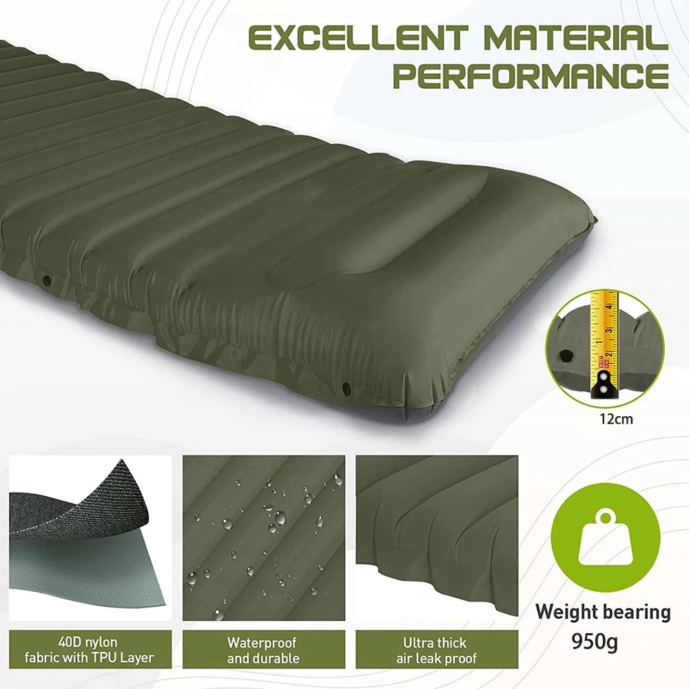 High Density camping mattress sleeping mat for camping inflatable sleeping pad