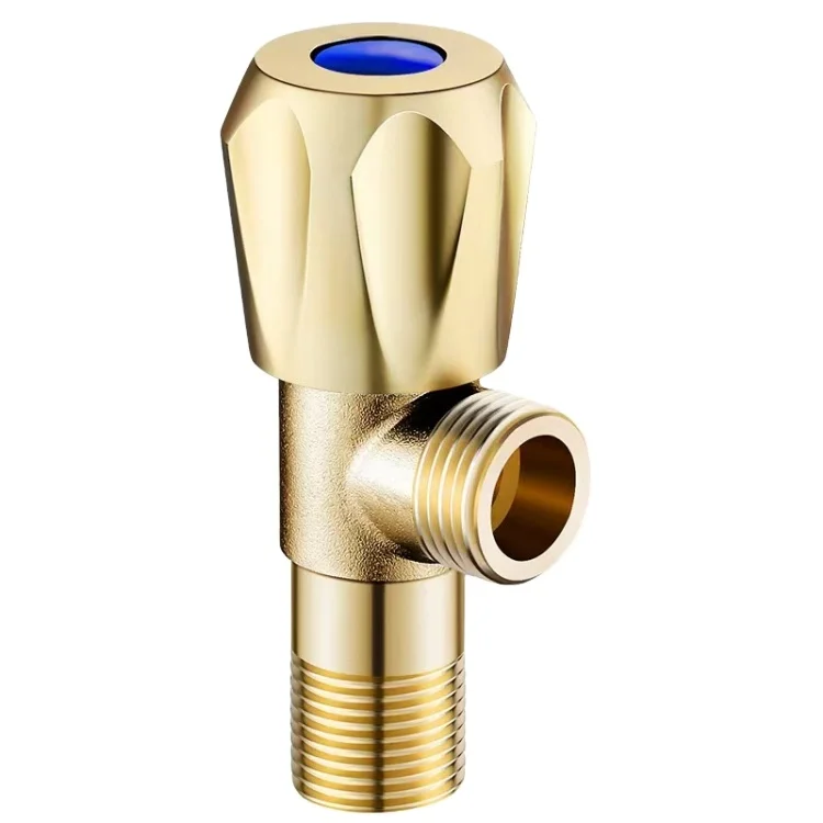 1/2-1 Inch Brass/Polished Brass Male Thread Drain Angle Valve for Toilet or Heater Shut-off