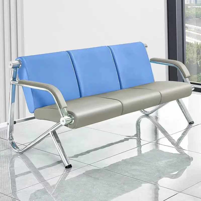 Three-seat Chair Stainless Steel Sofa Airport with Waiting Hospital Meeting Office