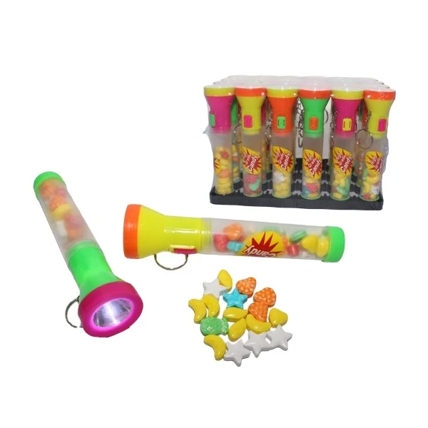 Lighting toy with mix shape fruity flavors tablet candy