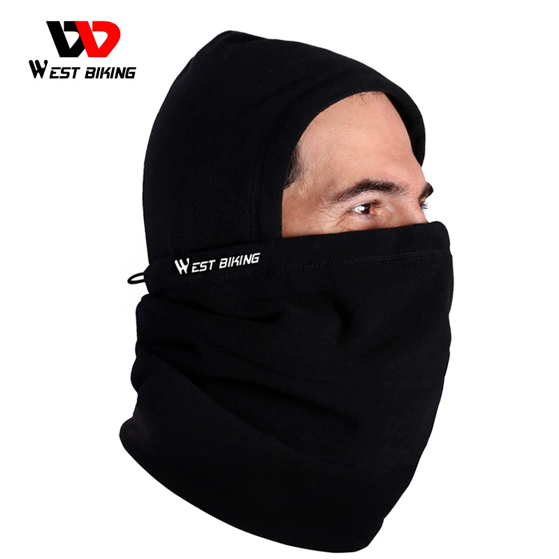WEST BIKING Cycling Warmer Face Hat Winter Mask Neck Scarf Function Bike Skiing Beanies Warm MTB Mask Cap Face Winter Cycling