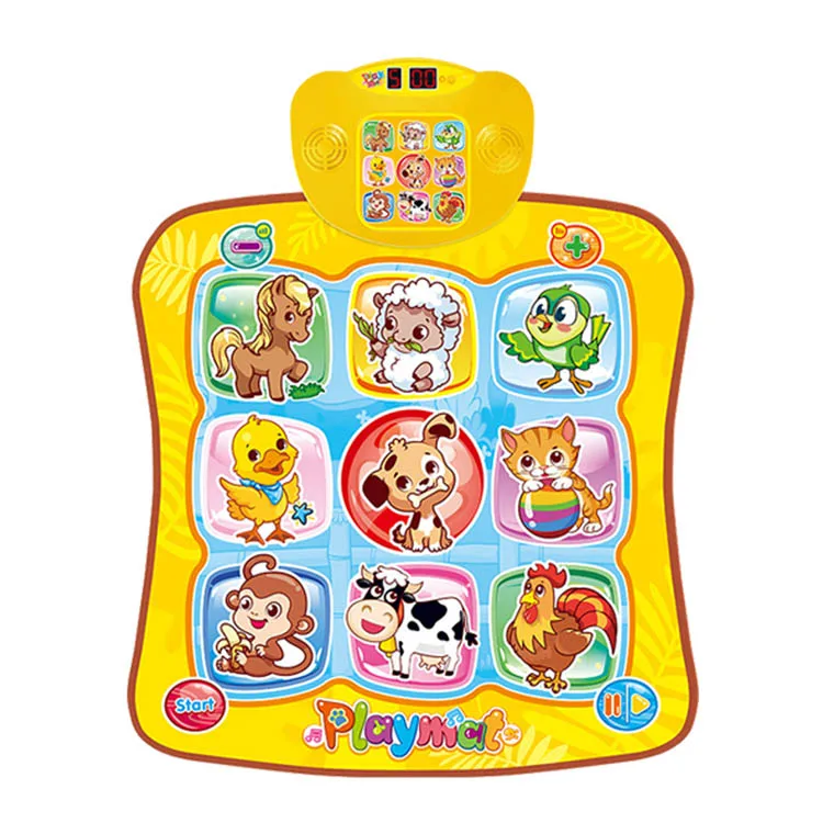 Многофункциональный игровой коврик для музыкальных танцев, игрушечный электронный обучающий Коврик для танцев пианино с животными для девочек