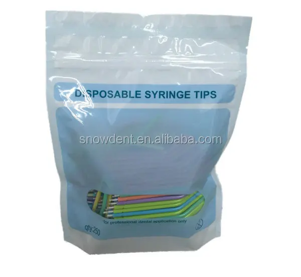 CE Certified Disposable Dental Three-Way Syringe Tips Made of Durable Plastic for Turbine Powered Use