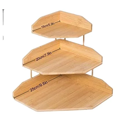 
Bamboo Desk Storage Organizer Wood Desktop Display Shelf Rack Multipurpose Bamboo Shelf for Office Bathroom 