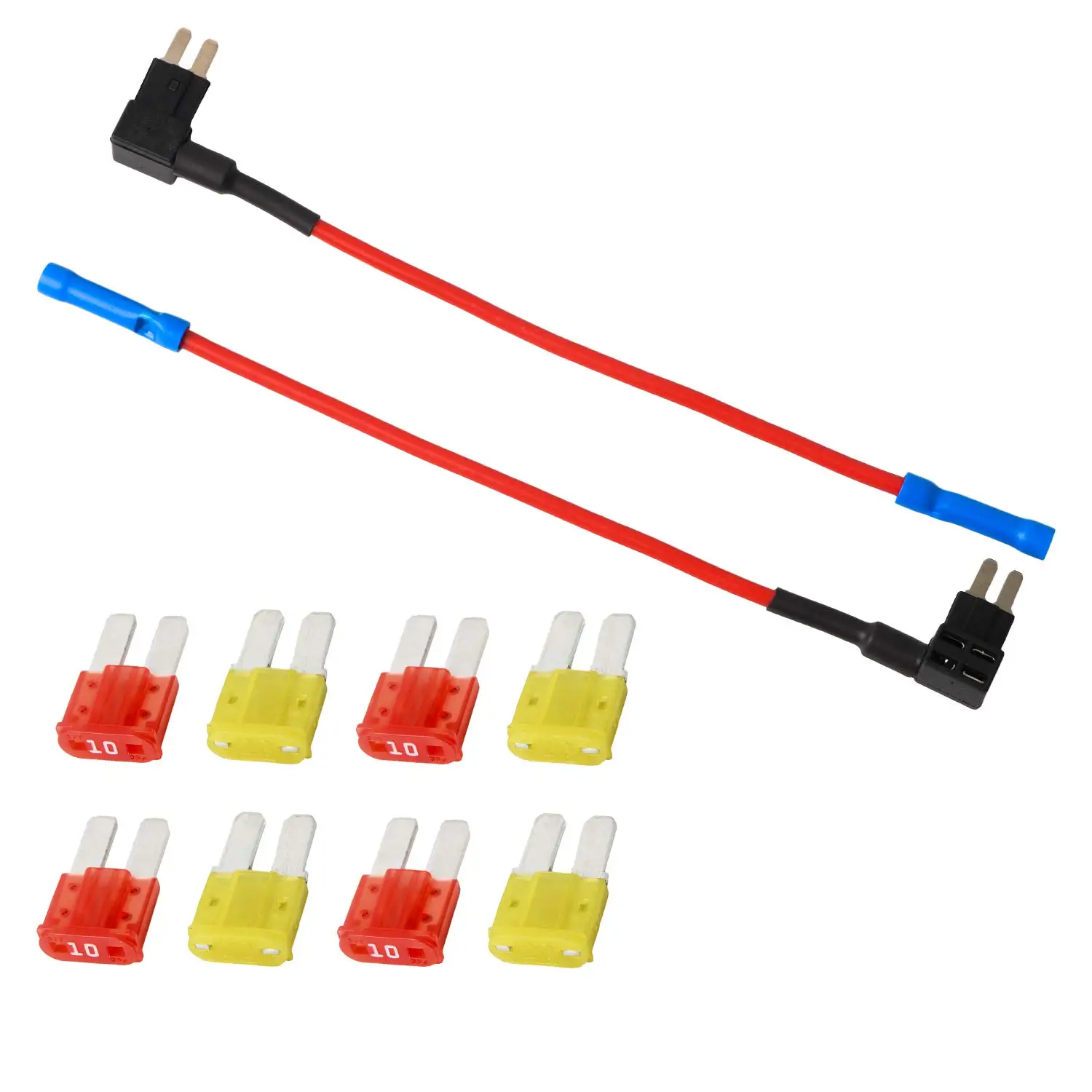 12 Pack 12V Car Add-a-Circuit Fuse Tap Standard Mini Micro2 and Low Profile Fuse Taps 4 Types