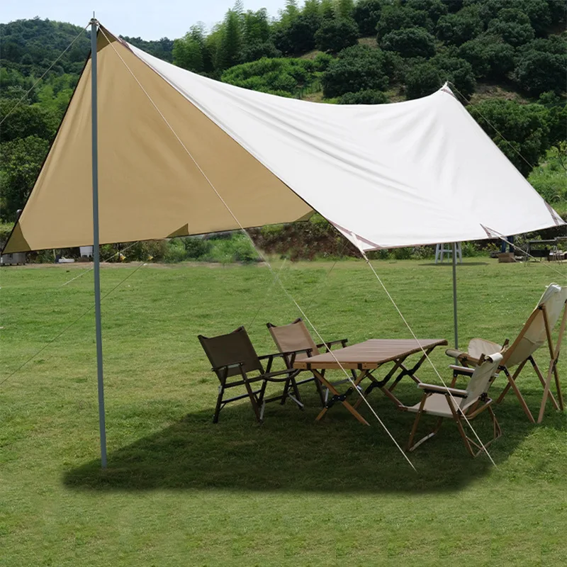 Hot Sale Waterproof Outdoor Camping Tarp Tent Travel Portable Awning Multifunction Anti Uv Beach Tent Sunshade Canopy
