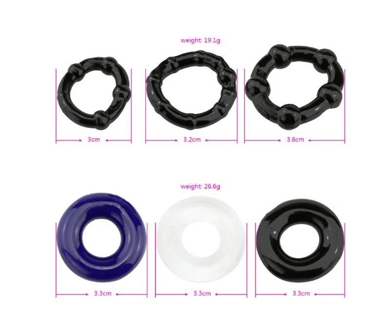 Hot sale rubber male delay ejaculation sex toys men penis cock ring