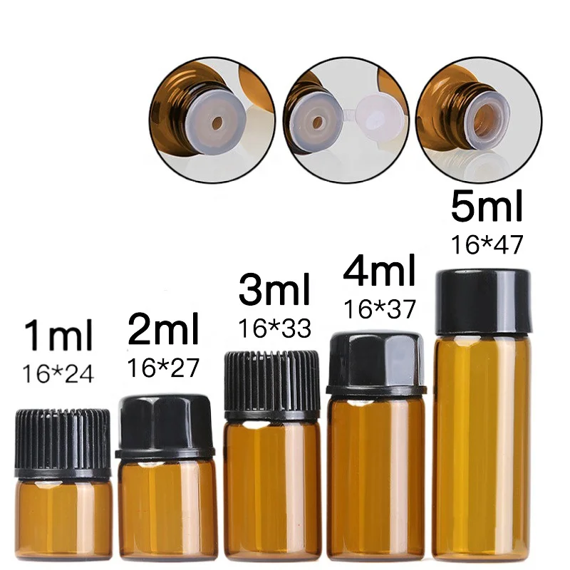 Manufacturer of 1/4 dram glass sample vials 1ml sample vial with Orifice Reducer high quality no leak