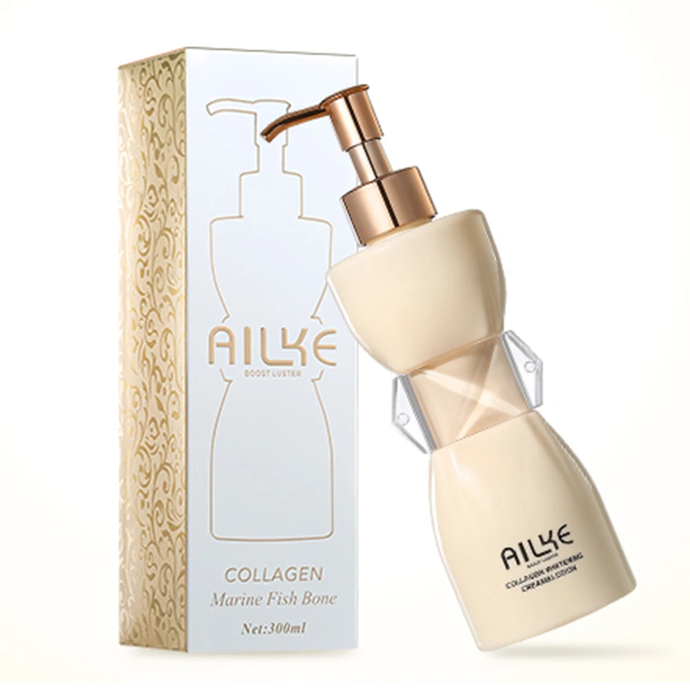 Ailke 300 ml Moisturizing Fish Bone Collagen Skin Whitening Body Lotion