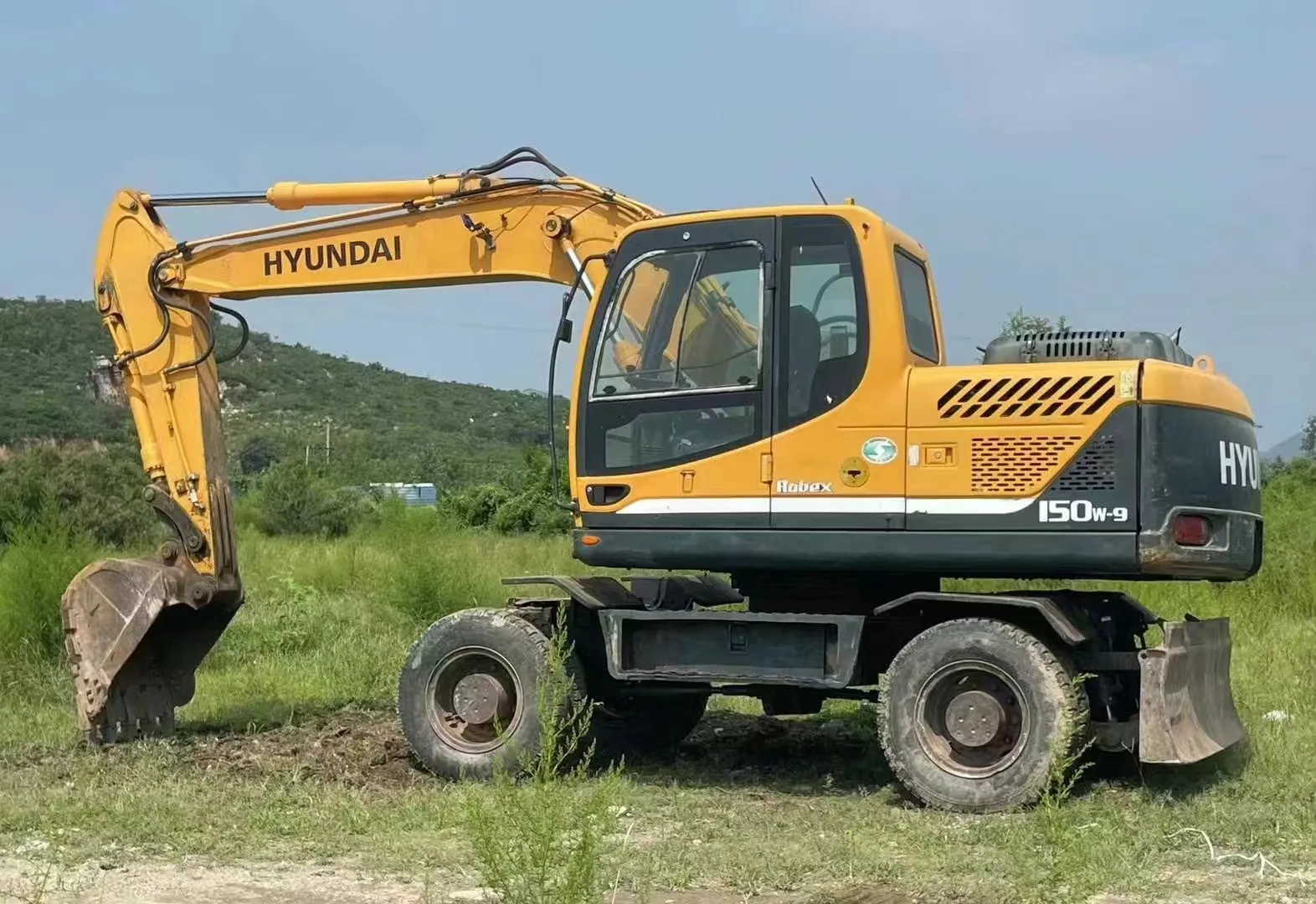 Hyundai 150w-9 15 тонн высококачественный подержанный колесный экскаватор оригинальный землеройный экскаватор/экскаватор для горячей продажи