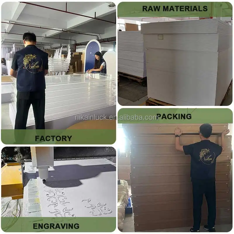 NIKA Customize Castle Shape Large Acrylic Stand Set 3D India Style White Acrylic Backdrop Door For Wedding Events