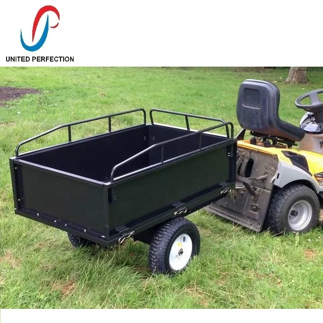 500KG 17 CUFT flat bed good price heavy load ATV/UTV garden STEEL trailer dumping garden trailer buy garden trailer