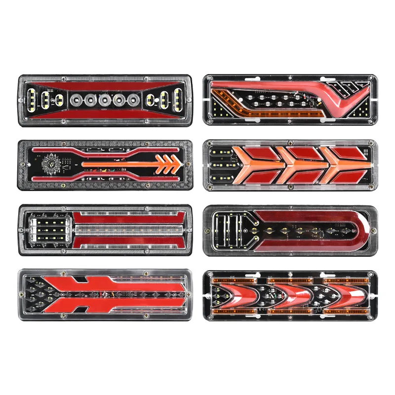 12v 24V Dynamic LED Truck Tail Light Turn Signal Rear Brake Light Reverse Lamp Trailer Lorry Bus Camper Caravan