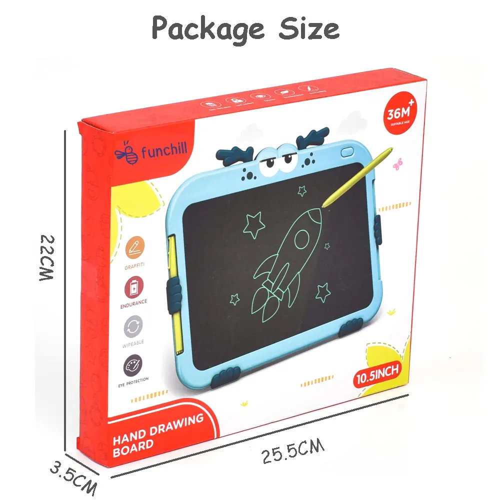 Kids Educational Toys Silicone Teether Art Craft 10.5 inch Puzzle LCD Drawing Board Writing Tablet LCD Writing Tablet