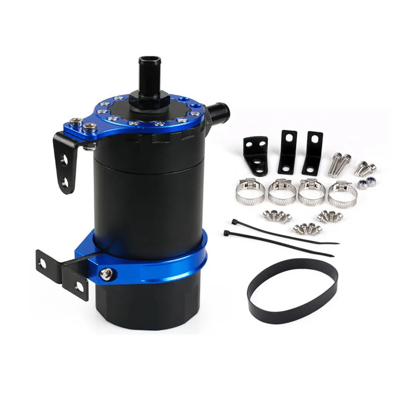 Aluminum Baffled Billet Oil Catch Tank Can Reservoir Turbo Kit Oil Catch can