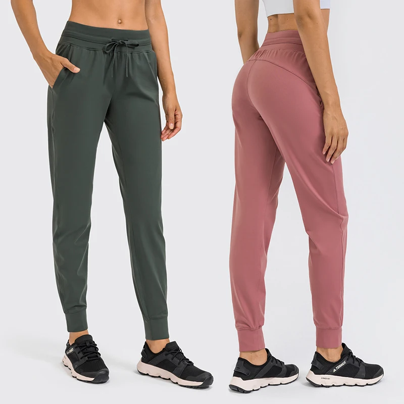 SHINBENE Workout Sport Joggers Pants Women Waist Drawstring Fitness Running Sweatpants