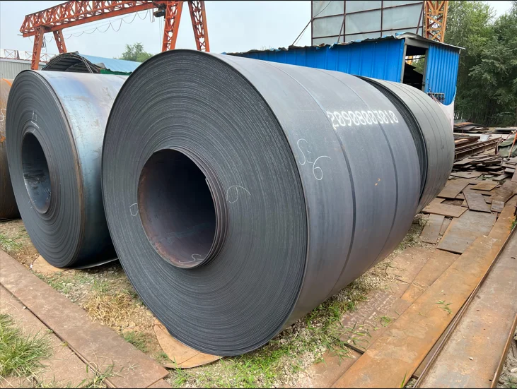 Q345 low ally high strength hot rolled carbon steel coils for low pressure vessels oil tanks vehicles cranes